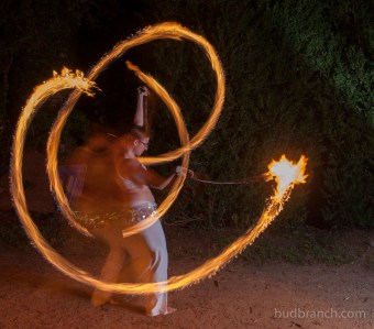 Fire spinning