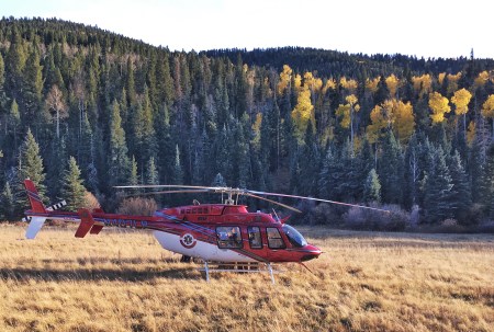 Evacuation helicopter